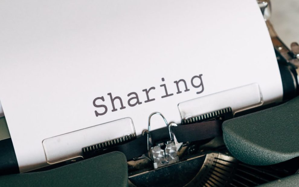 sharing auf Schreibmaschine